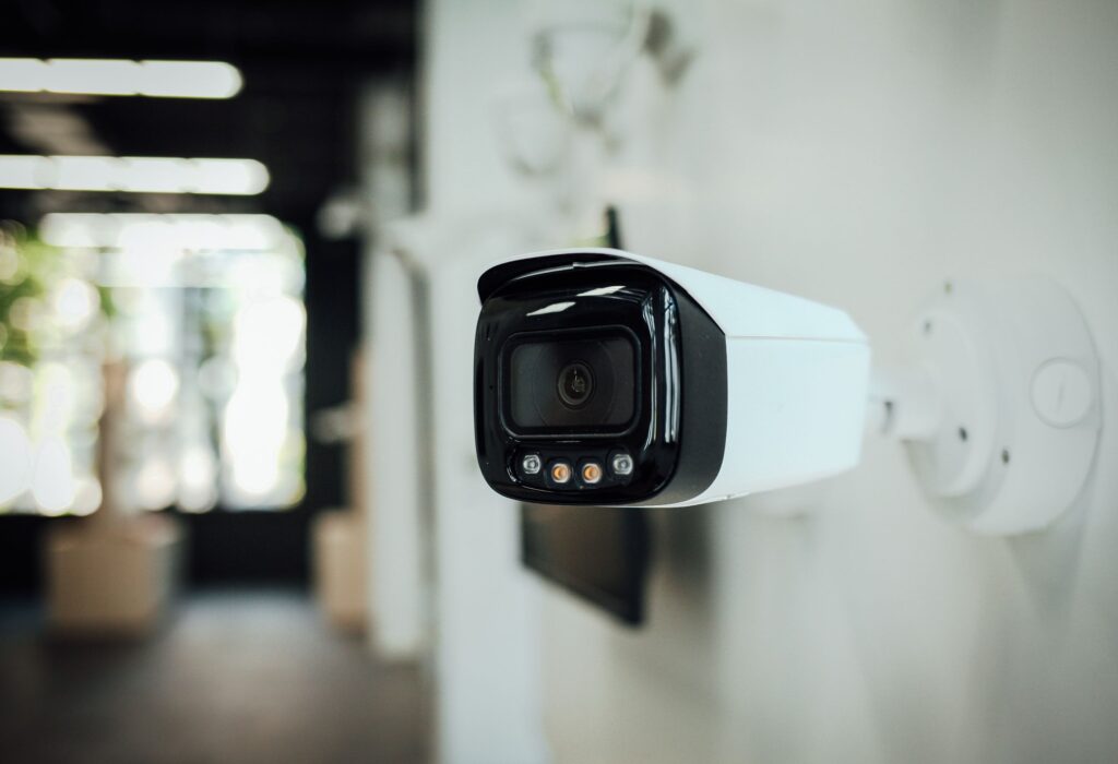 security camera installed at business